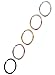 FIBO STEEL 20G 5PCS Stainless Steel Body Jewelry Piercing Nose Ring Hoop Nose Piercing