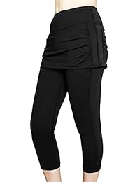 COCOSHIP Leggings deportivos multifunción con faldas UPF 50+ para dama