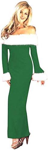 Women's Christmas Dress Xmas Christmas Print Party Ugly AmyDong Long Maxi Dress Off Shoulder