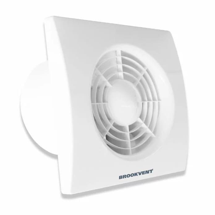 Brookvent Airstream XE 150 Kitchen/Bathroom Extractor Fan – 150mm/6” | 92 l/s Airflow | Low Energy 24W | IPX4 Rated | Quiet Operation | Wall & Ceiling Mount | 2-Year Warranty (Standard, 150mm)
