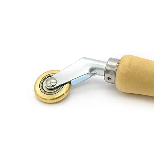 Combo Seam Rollers of 45mm Silicone Seam Roller with 6mm Brass Detail Penny Roller for PVC/TPO/EPDM Single Ply Roofing and Tape Hot Air Tools Overlap Welding - Thumbnail 3