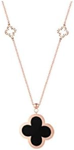 NIUWJ Ladies Fashion Wild Long Section Sweater Chain Hollow Clover-type Simple Jewelry