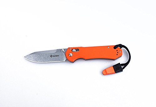 Ganzo G7452 Tactical Folding Knife 440C Blade G10 Handle Axis Lock (Orange)
