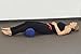YogaAccessories Small Junior Sized Round Cotton Yoga Bolster - Blue