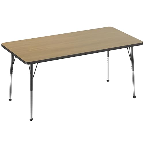 FDP Rectangle (30 x 60 inch) Classroom Table with Adjustable Standard Ball Glid…