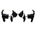 ACEFAST Jewelry Punk Unique Fashion Womens Cute Lovely Leopard Cat Earrings White Pearl Ear Studs