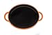 GURO Cast Iron Enamel Coated Oval Dome Casserole / Dutch Oven, Orange, 8.45QT / 8Liter