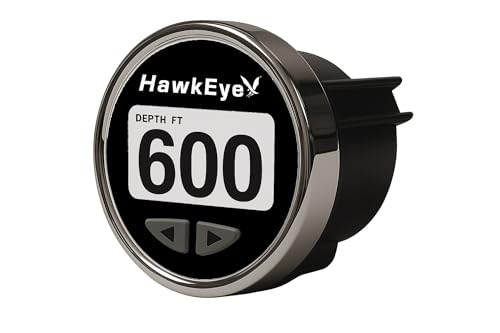 Hawkeye DepthTrax Edge Depth Finder, HD Color Display, 600 ft Maximum Depth, Tr…