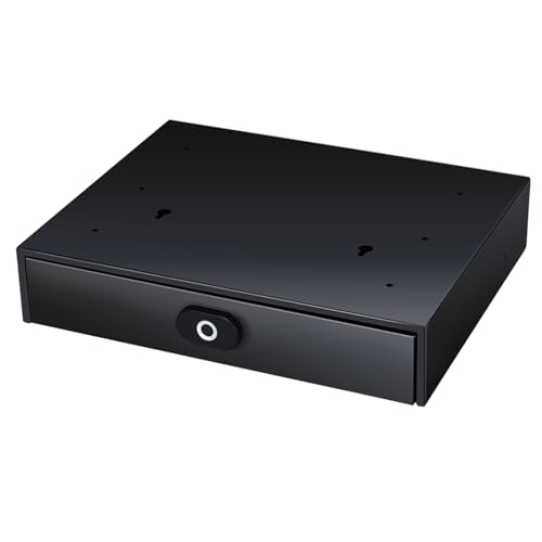 POENVFPO Fingerprint Safe Box Strong Screw/Fastener, Drawer Security Box with Material Portable Steel Home Office Hotel Use. Silent Slide Rail, USB Charging, Versatile