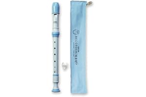 ZEESOON Youngchang Student Soprano German Type Recorder with Cleaning Rod, Case Bag Musical Instrument (Blue Soprano German YSRG-80B)