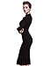 ninovino Women's Turtleneck Ribbed Knit Long Sleeve Slim Fit Sweater Dress