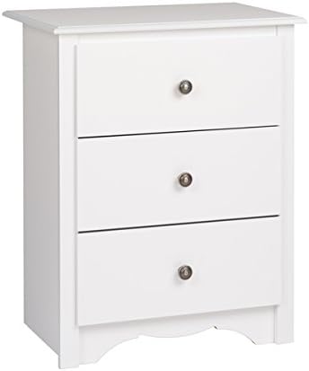 Amazon Com Winslow White 3 Drawer Tall Nightstand Measures 23 Inches Wide X 29 Inches High X 16 Inches Deep Kitchen Dining
