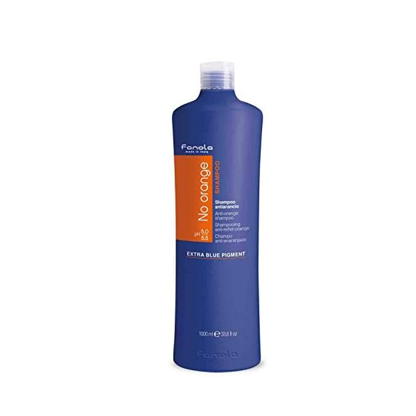 Fanola No Orange Shampoo, Anti-Orange Tones Shampoo for Neutralize Copper, Orange and Red Tones with Immediate Toning…