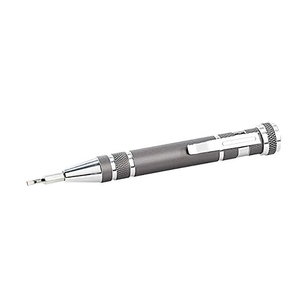 PEARL Multi Schraubenzieher: 8in1-Schraubendreher im Kugelschreiber-Design, 4x Kreuz und 4x Schlitz (Multifunktions Schraubendreher, Mini Schraubendreher, Feinmechaniker) – Bild 4