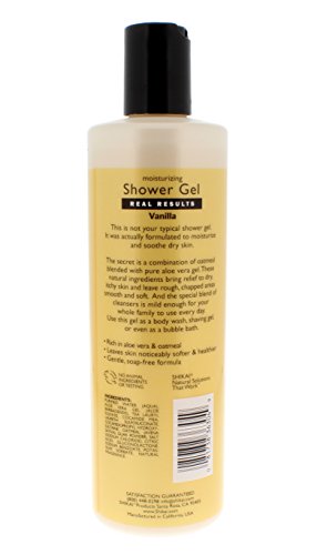 Shikai - Daily Moisturizing Shower Gel, Rich in Aloe Vera & Oatmeal That Leaves Skin Noticeably Softer & Healthier, Relief For Dry Skin, Gentle Soap-Free Formula (Vanilla,12 Ounces, Pack of 3)
