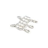 0.99® Strong Magnetic Jewelry Clasps for Jewelry Necklace Bracelet 9 Types (6x20mm White K+ Lobster Clasp 10 Pcs)