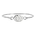 LGU Sterling Silver Polished Engravable Oval Bangle Bracelet for Infant or Small Toddler