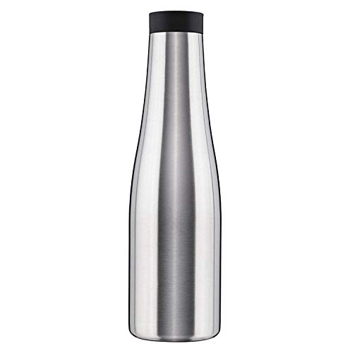 BOHORIA® Thermosflasche 900ml One Click Ãffnung Thermoflasche | Thermoskanne | Kanne für Kaffee, Tee & Wasser | Edelstahl | (Stainless Steel)