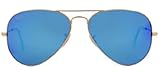 Ray Ban 3025 Aviator Gold Metal Frame Blue Lens 58mm 112/17