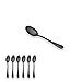 Berglander Black Titanium Gold Plated Stainless Steel Coffee Spoon, Mocca Spoon, Mini Spoon, Pack of 6