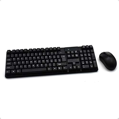 MIYAKO Wireless Keyboard Mouse Combo with Mechanical Feel, 2.4G Full