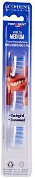 Terradent - Eco-Dent Terradent 31 Toothbrush Head Refill Medium - 3 Refills (Pack of 6) - Pack Of 6