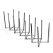 Adjustable Stainless Steel Table Desk Top File Magazine Holder Stacking Sorter Organizer Rack (6 Sectional)