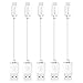 ZiBay 7-Inch Micro USB Sync Cable for Samsung, HTC, Motorola, Nokia, Android, and More (5 Pack) (White) primary