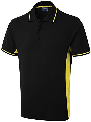 TFW49　COLLAR LESS POLO Black×Yellow Amazon.com: Asquith & Fox Mens Classic Fit Tipped Polo Shirt (XL