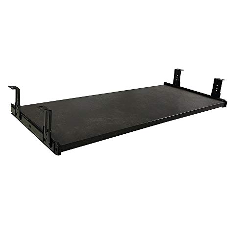 FRMSAET Furniture Accessories Office Product Suits Hardware 20/24/30 inches Keyboard Drawer Tray Wood Holder Under Desk Adjustable Height Platform. (30 inches, Metallic Black) - Thumbnail 6