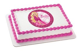 Barbie All Dolled Up Personalized Edible Cake Image Topper