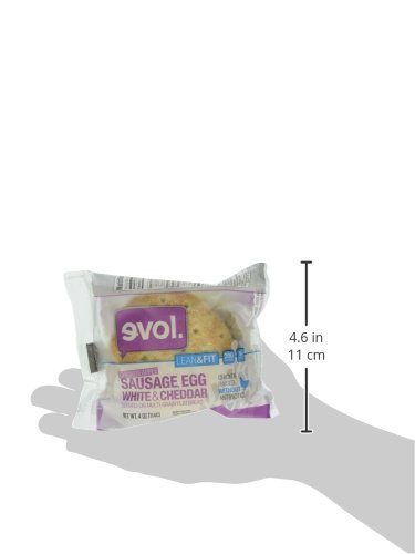 EVOL Chicken Apple Sausage, Egg White and Cheddar Breakfast Sandwich, 16 Grams of Protein Per Serving, 4 Ounce (Frozen) - Thumbnail 5