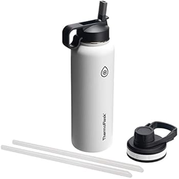 Thermoflask 50061 Double Stainless Steel Insulated Water Bottle, 40 oz, White