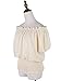 Anna-Kaci Womens Short Sleeve Ruffle Stretch Off Shoulder Boho Blouse Top, Beige, XX-Large
