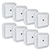 LINCO LED Plug Night Light Wall Lamp with Dusk to Smart Sensor, Pack of 8 T001 (8S)