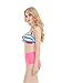 Womens Sexy Stripe High Waist Bikini Sets 2 Pcs Pinup Halter Bathing Suits