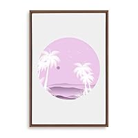 Framed Canvas Wall Art Circular Pattern Canvas Prints Home Artwork Decoration for Living Room,Bedroom - 16x24 inches