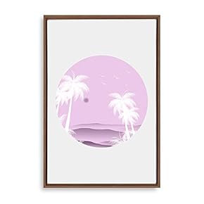 Framed Canvas Wall Art Circular Pattern Canvas Prints Home Artwork Decoration for Living Room,Bedroom - 16x24 inches