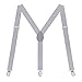 HDE Y-Back Suspenders for Men Clip On Adjustable Elastic 1