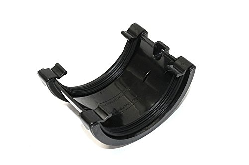 Marshall Tufflex Union Bracket / Joiner for 114mm Squareline gutter system RWSU1 White, Black, Brown, Clay Brown (BLACK)