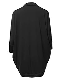 Cardigan de manga 3 4 para mujer con bolsillo frontal abierto.