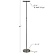 Brightech Sky Flux Dimmable LED Floor Lamp – Super Bright Floor Lamp for Living Room and Offices – Torchiere Standing Lamp with 3 Light Options, Tall Lamp for Bedroom Reading and More - Nickel
