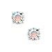 Beaux Bijoux Sterling Silver CZ Aurora Borealis Stud Earrings | Aurora Borealis Jewelry for Women | 8mm CZ Colored Stones | Hypoallergenic Aurora Borealis Earrings for Women