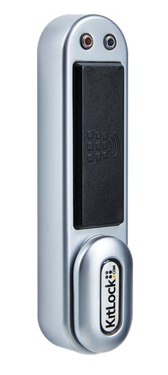 KitLock KL1000 RFID Electronic Lock for Lockers, Lockers and Furniture, Opening via RFID Card or Transponder, Vertical, Silver