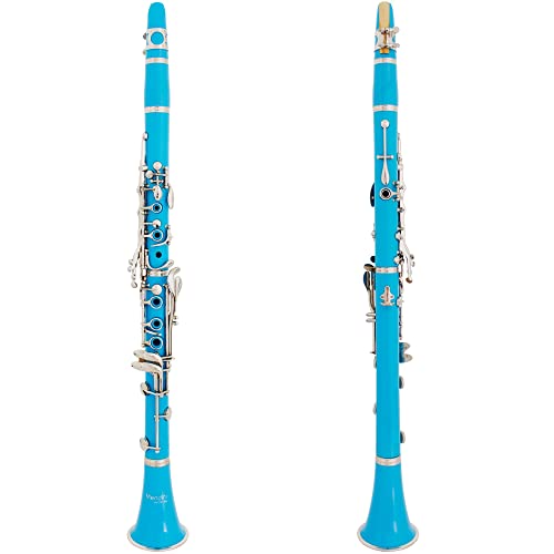 Mendini by Cecilio B Flat Beginner with 2 Barrels, Case, Stand
