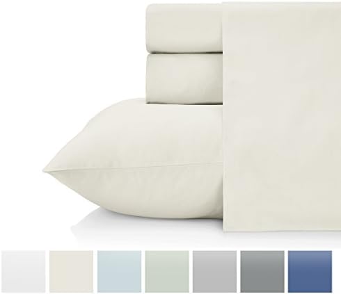 Kristex #1 Bedding 500 Thread Count 100% Cotton Sheet Set Sateen Weave King sheet 500 tc Best Deal Sale Long Staple Combed Pure Natural Cotton sheet Hotel Collection Bestseller-Ivory