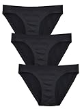 Liqqy Women's 3 Pack Perfect Fit Hi-cut Invisible Bikini Panties