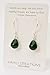 Kahili Creations Handmade Green Glass Drop Earrings Dangle Sterling Silver