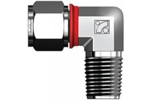 Superlok SMEI - 316 Stainless Steel Tube Compression Male Connector Elbow 90 - Built in Gap Gauge - 1/4" Tube x 1/4" MPT