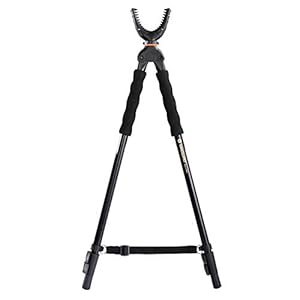 Vanguard Quest B62 Bi Pod with Rotating Removable U Shaped Yoke, Quick Flip Leg Locks, Foam Hand Grips , Black